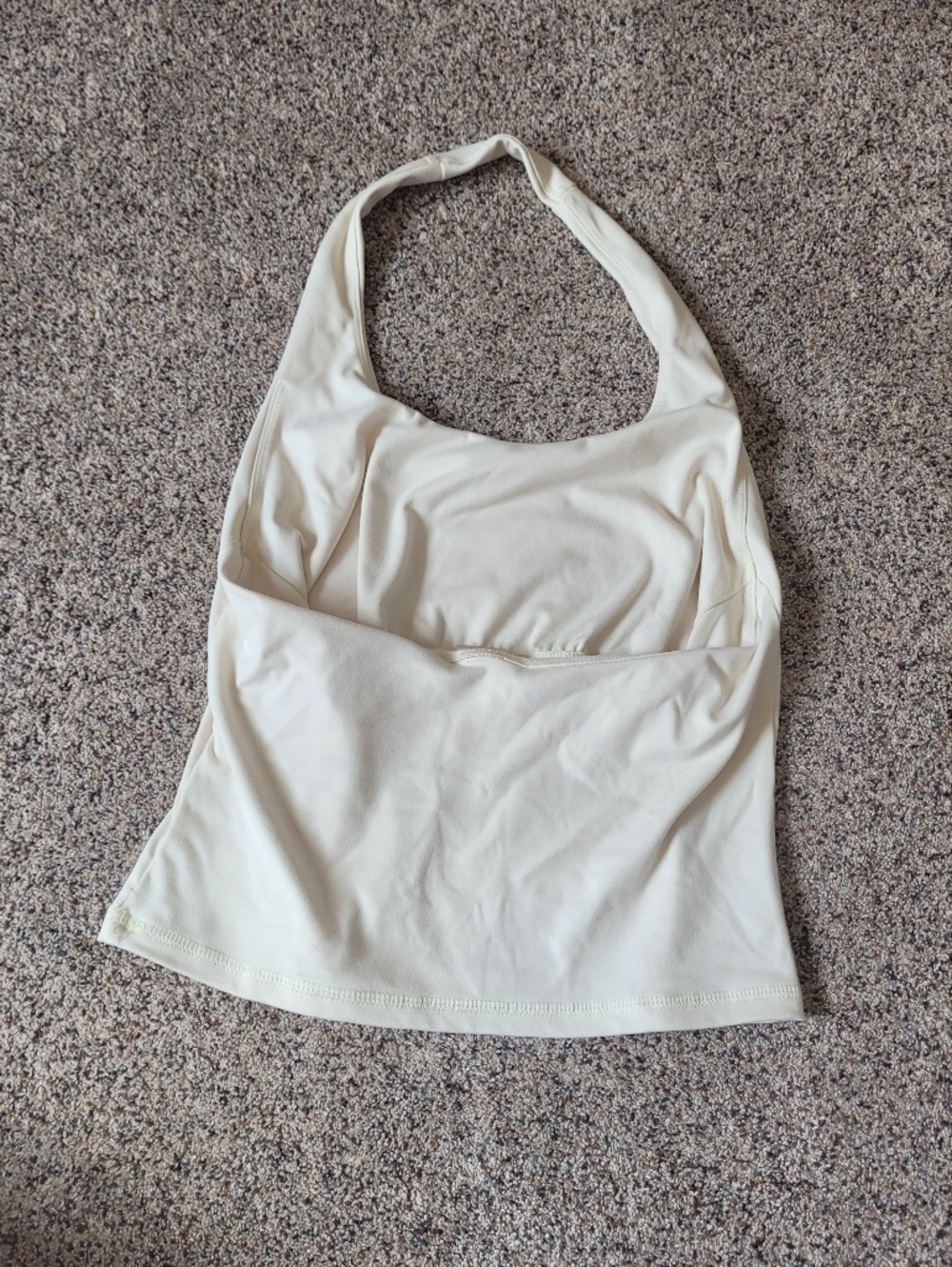 Love Charm Ladies' Pale Yellow Y2K Halter Tank Top Size Medium - Picture 3 of 4